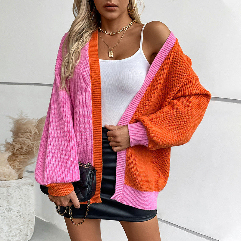 Damen lässige Strickjacke mit asymmetrischem Design und strukturiertem Strick Sovae