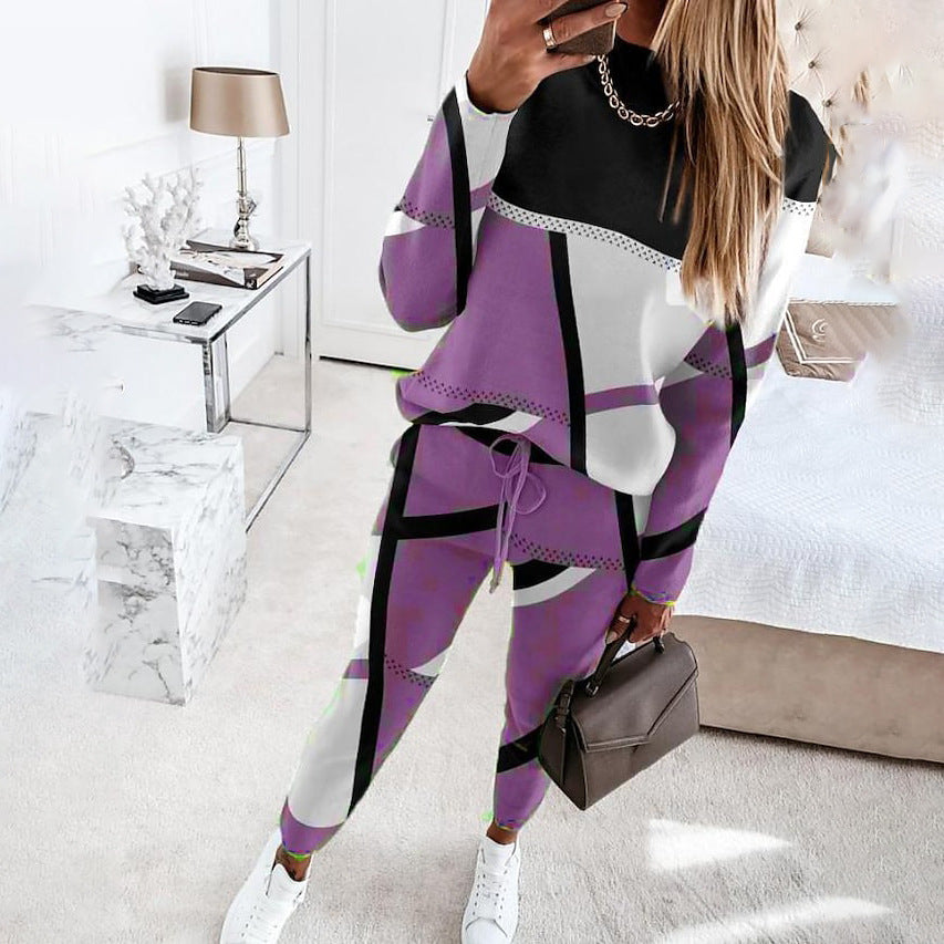 Damen lässiger Sweater und Jogginghose Set Sovae