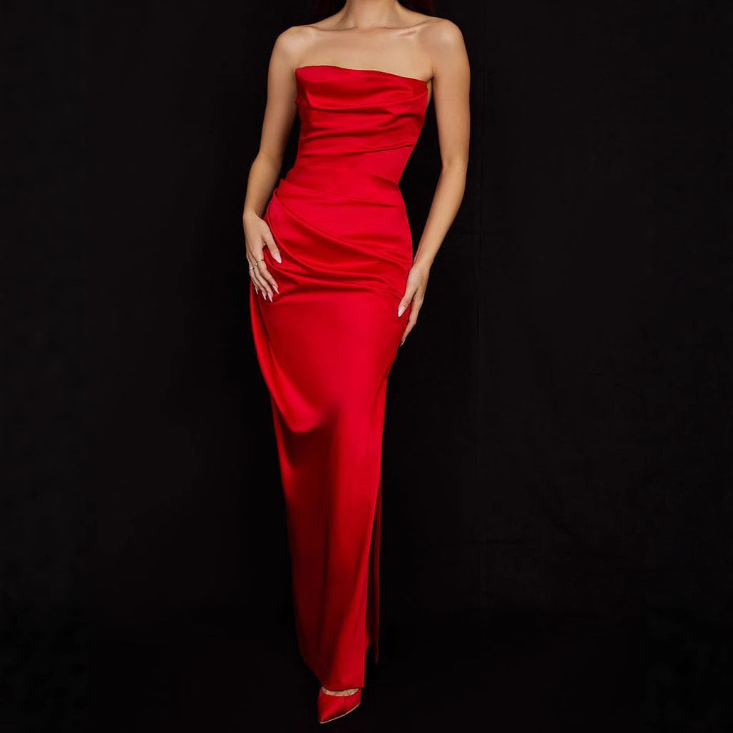 Damen Maxikleid mit raffiniertem Wickeldesign Sovae