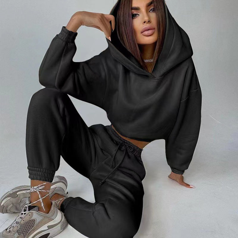 Damen sportliches und lässiges Hoodie-Set mit weitem Schnitt Sovae