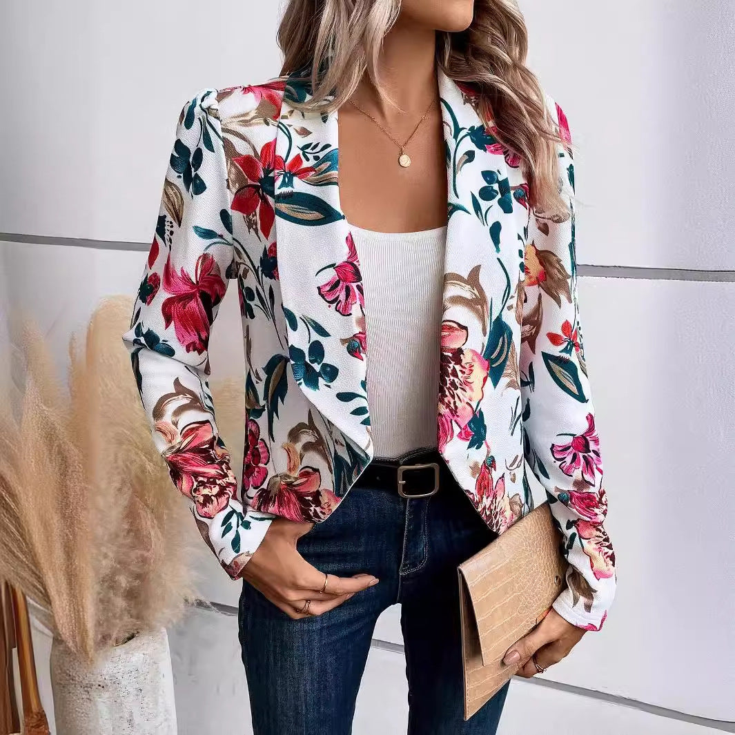Damen Blazer mit floralem Design Sovae