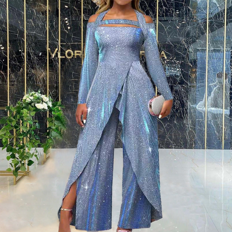 Damen Funkelnden Abendanzug Sovae