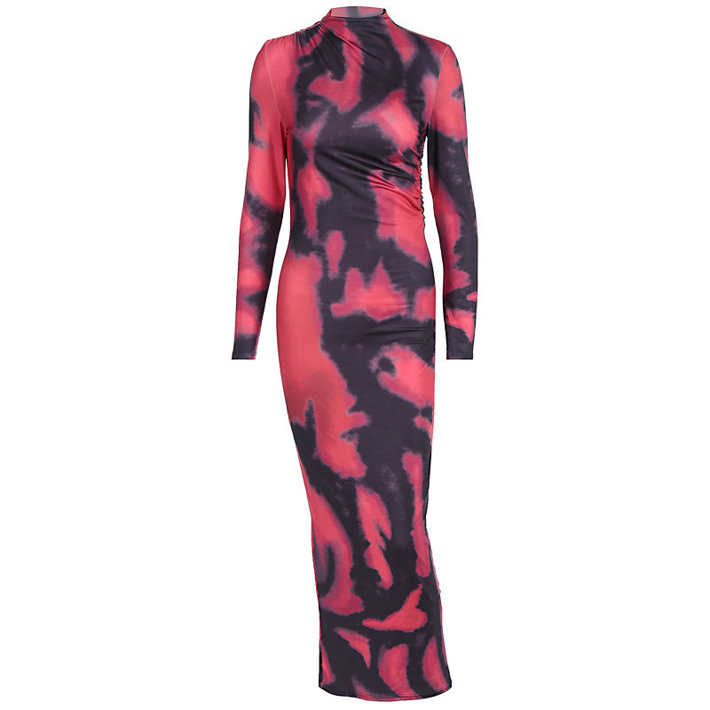 Damen zeitloses Maxikleid mit langem Arm und elegantem Schnitt Sovae