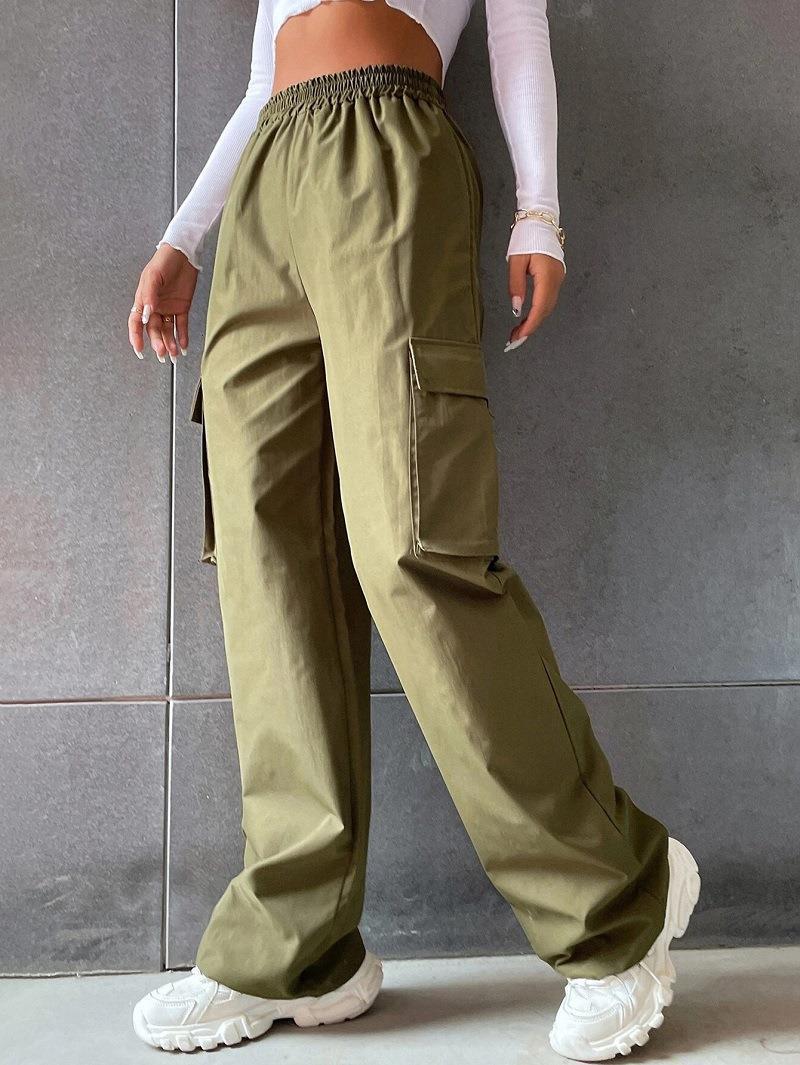 Damen Cargo-Hose mit elastischem Bund und praktischen Seitentaschen Sovae