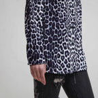 Damen Langärmliges Hemd im Leopardenmuster Sovae