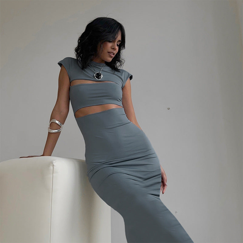 Damen Elegantes Midikleid mit Cut-Out-Details und leichtem Flair Sovae