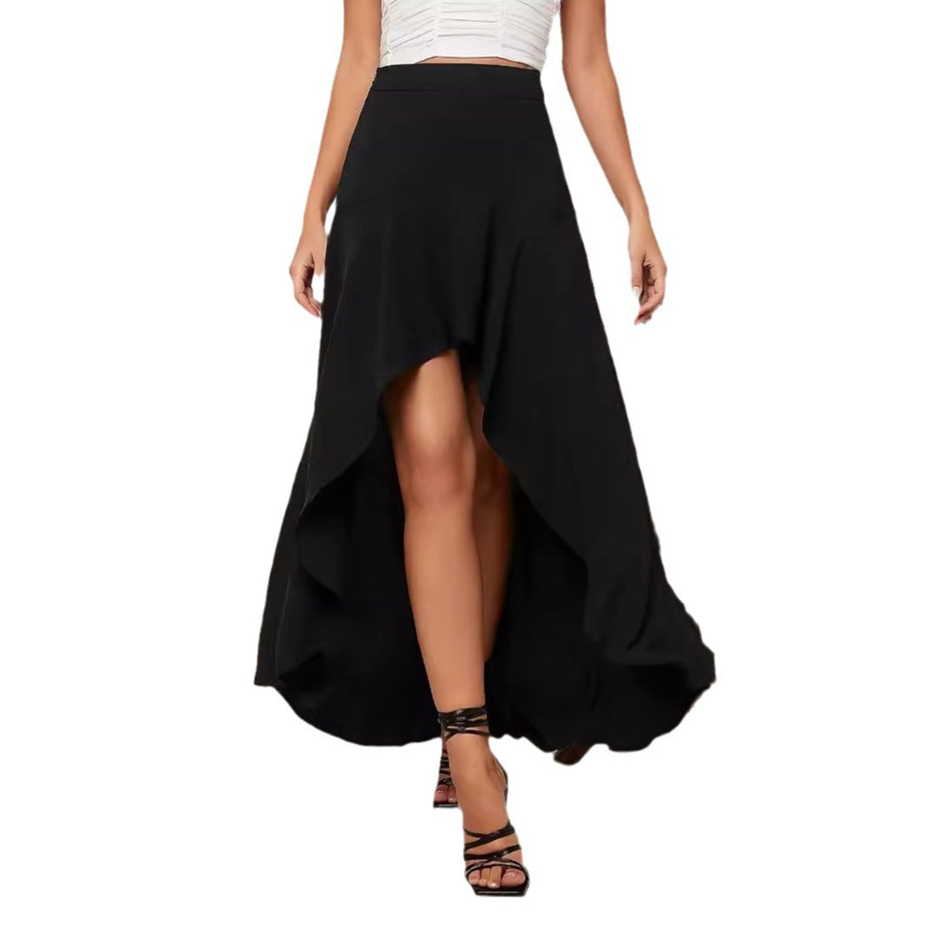 Damen Maxi-Rock mit asymmetrischem Saum Sovae