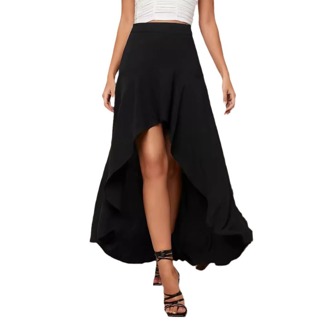Damen Maxi-Rock mit asymmetrischem Saum Sovae
