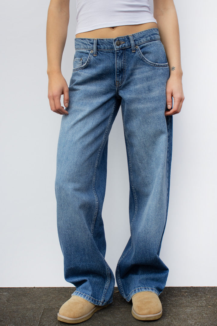 Damen Vintage Weit geschnittene Jeans Sovae