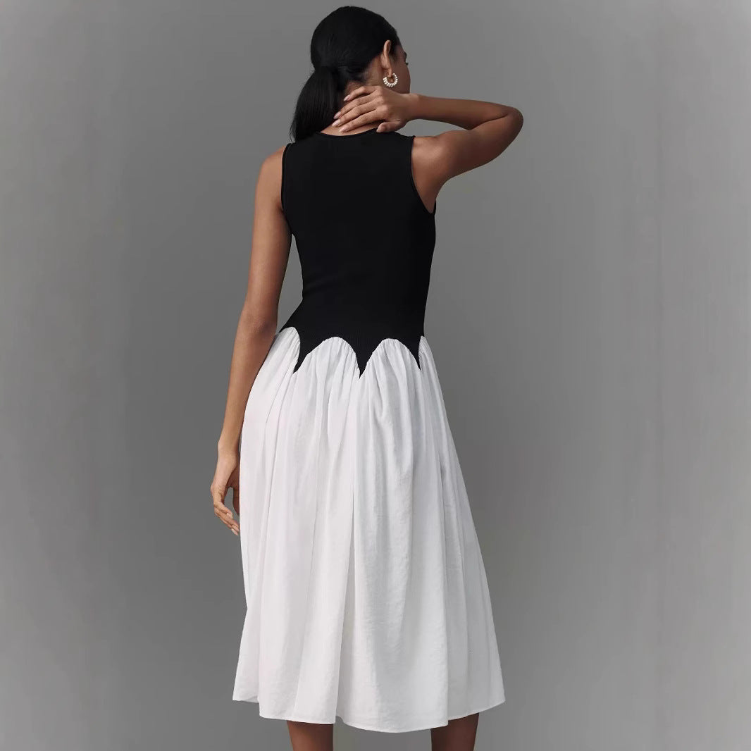 Damen Maxikleid mit raffiniertem Oberteil und ausgestelltem Rock Sovae