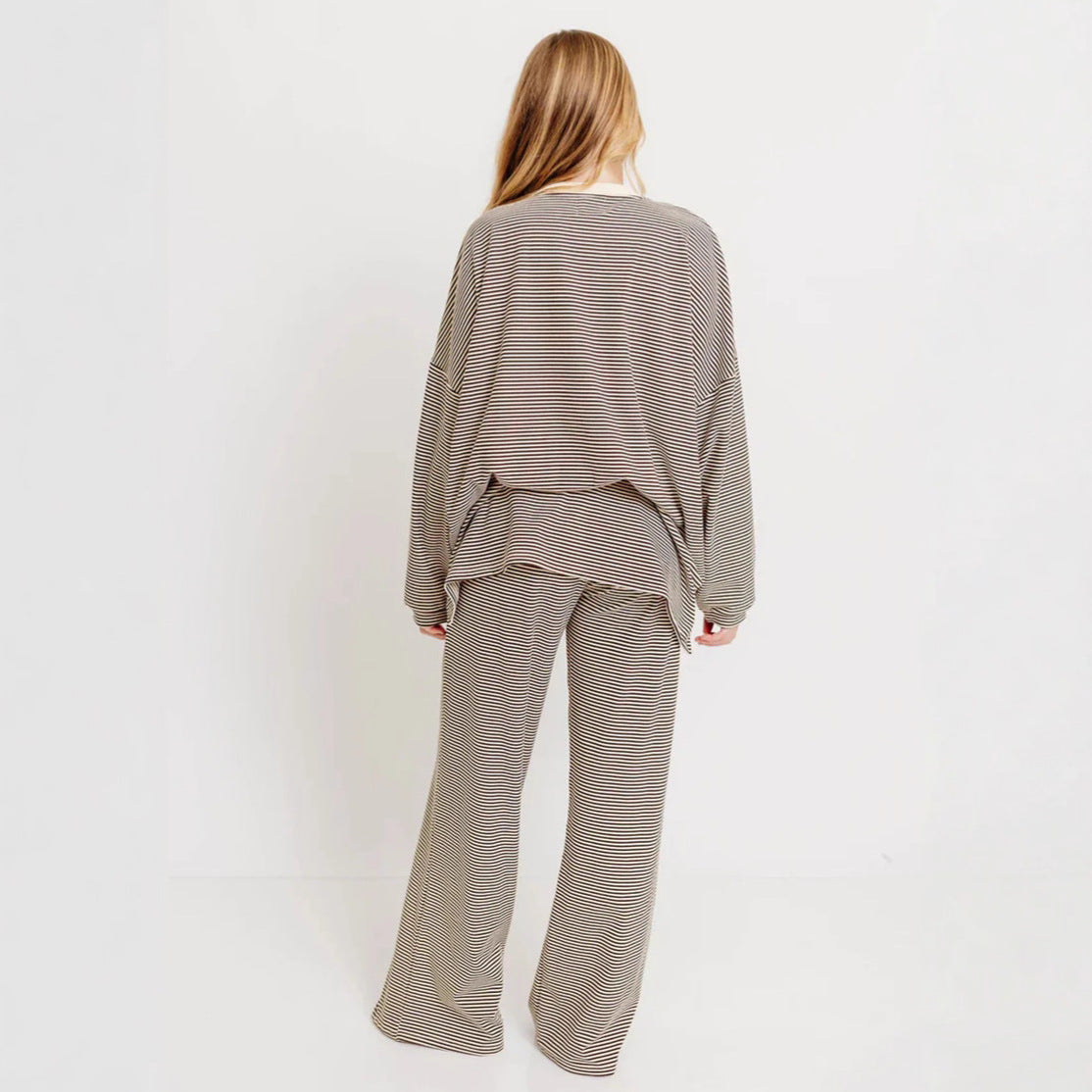 Damen gemütlicher Stepp-Pullover-Set Sovae
