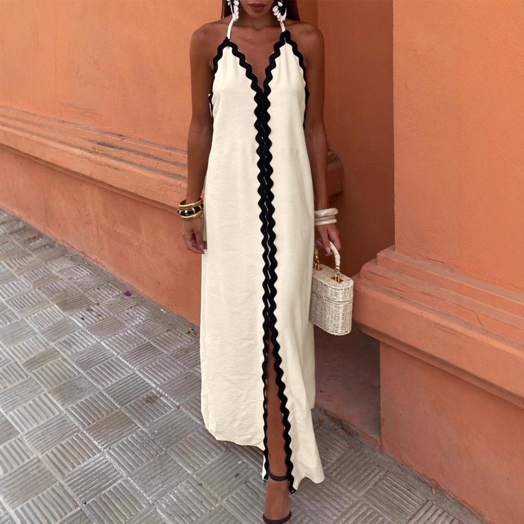Damen Maxikleid mit raffinierten Schrägen und charmanten Trageeigenschaften Sovae