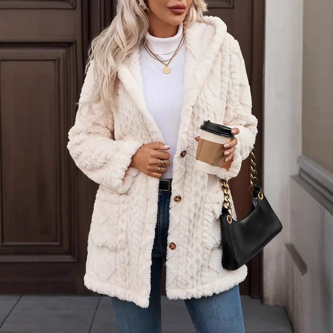 Damen Flauschige Kuscheljacke Sovae
