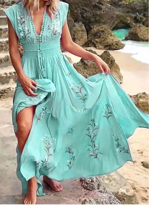 Damen Maxikleid Sovae
