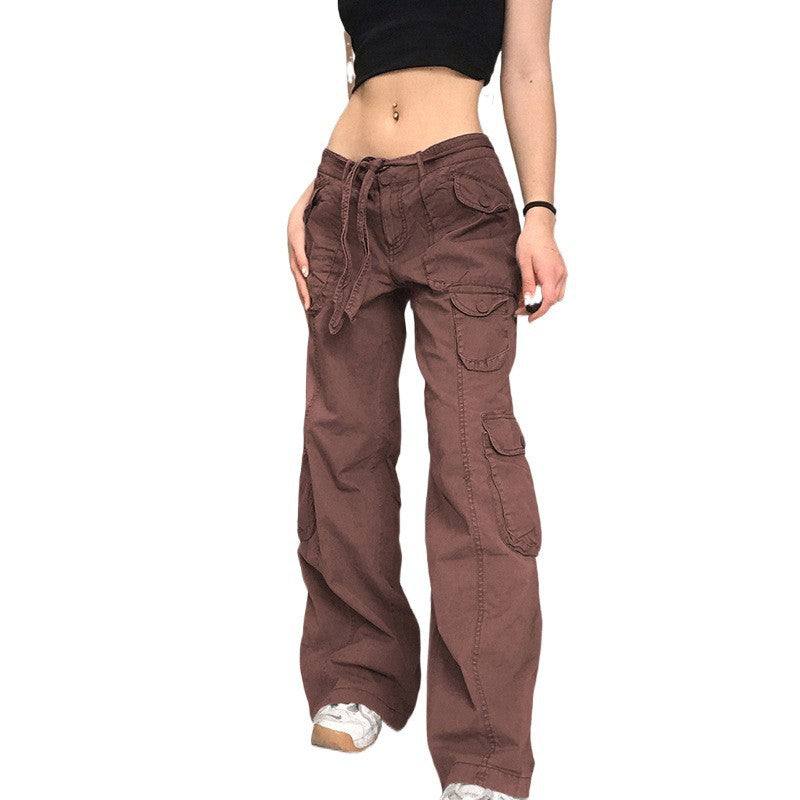 Damen Cargo-Hose mit weitem Bein und praktischen Taschen Sovae