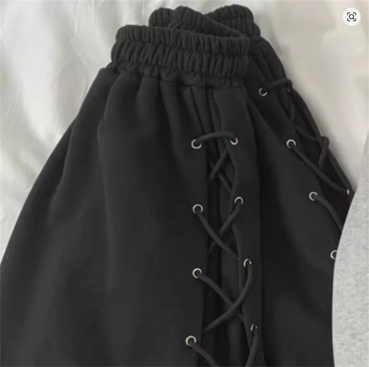 Damen lässige und modische Sweatpants mit Schnürung Sovae