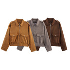 Damen Utility-Jacke mit praktischen Taschen und modernem Schnitt Sovae