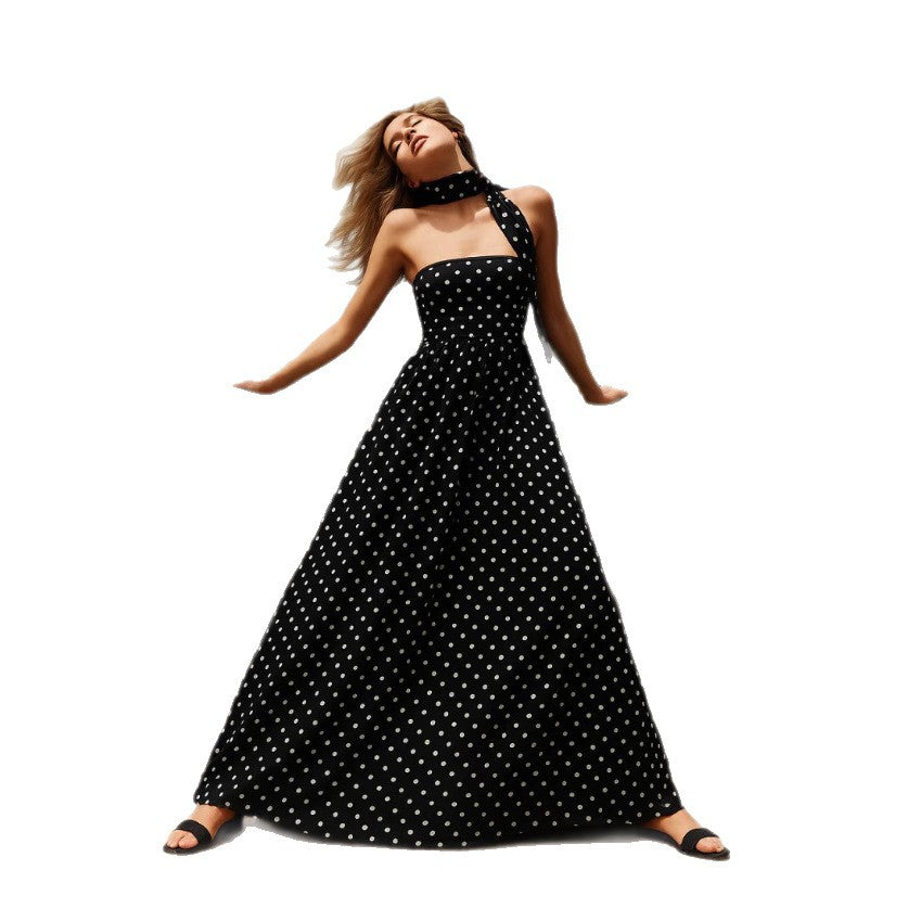 Damen Maxikleid mit schulterfreiem Design und stilvollem Schlitz Sovae
