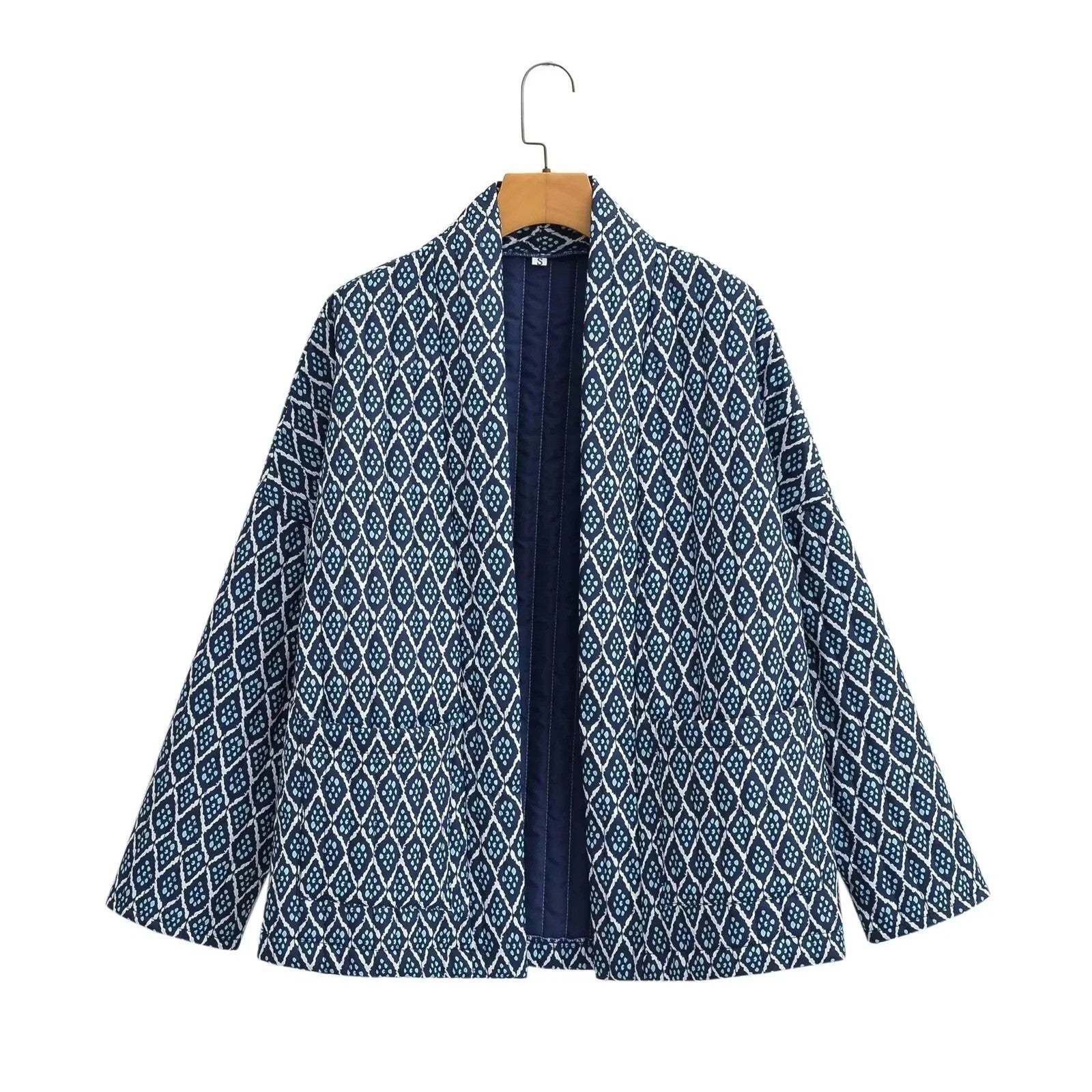 Damen lässige gestreifte Jacke mit elegantem Muster Sovae