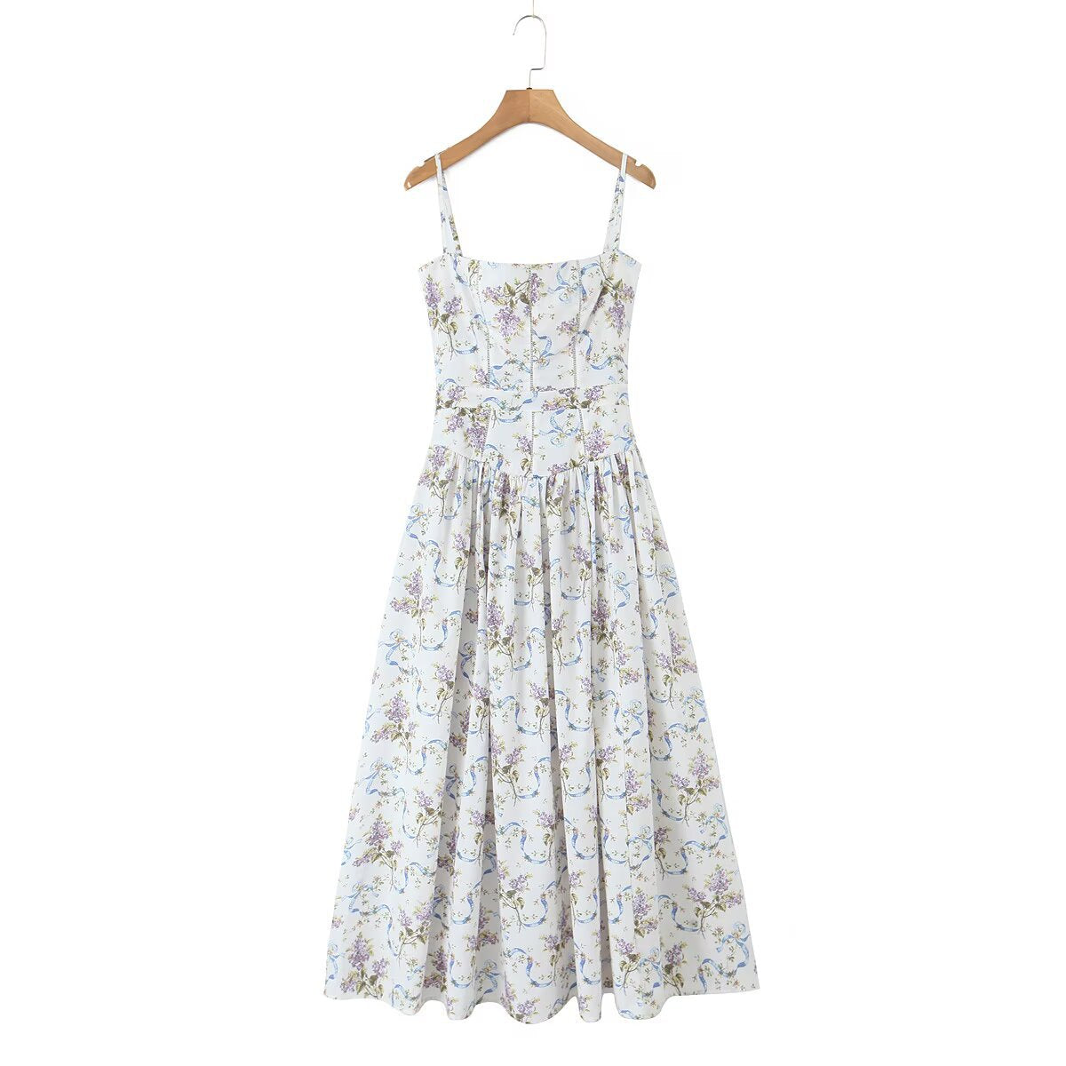 Damen Maxikleid mit floralen Stickereien und luftiger Silhouette Sovae