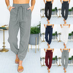 Damen lässige atmungsaktive Sommerhose mit elastischem Bund und praktischen Taschen Sovae