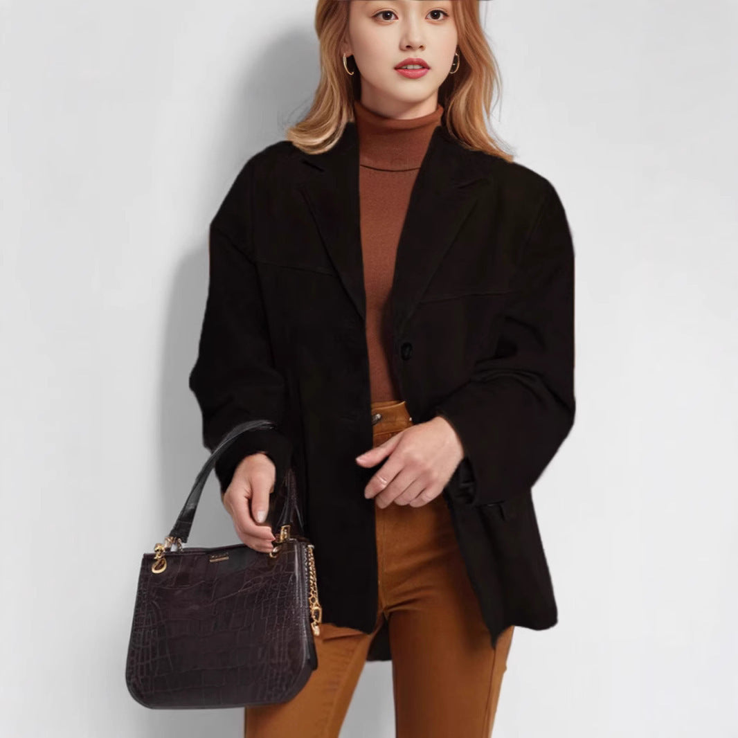 Damen modische oversized Blazerjacke Sovae