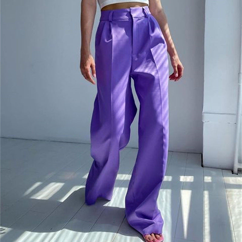 Damen Weite Palazzo-Hose mit eleganter Taillierung und modischem Schnitt Sovae
