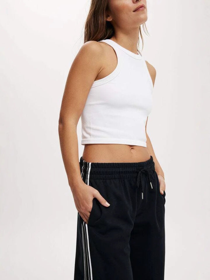 Damen Sportliche Freizeithose mit seitlichen Kontraststreifen Sovae