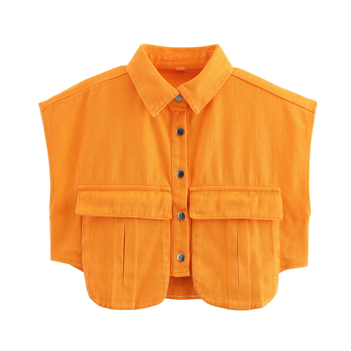 Damen ärmellose Utility-Bluse mit Taschen Sovae