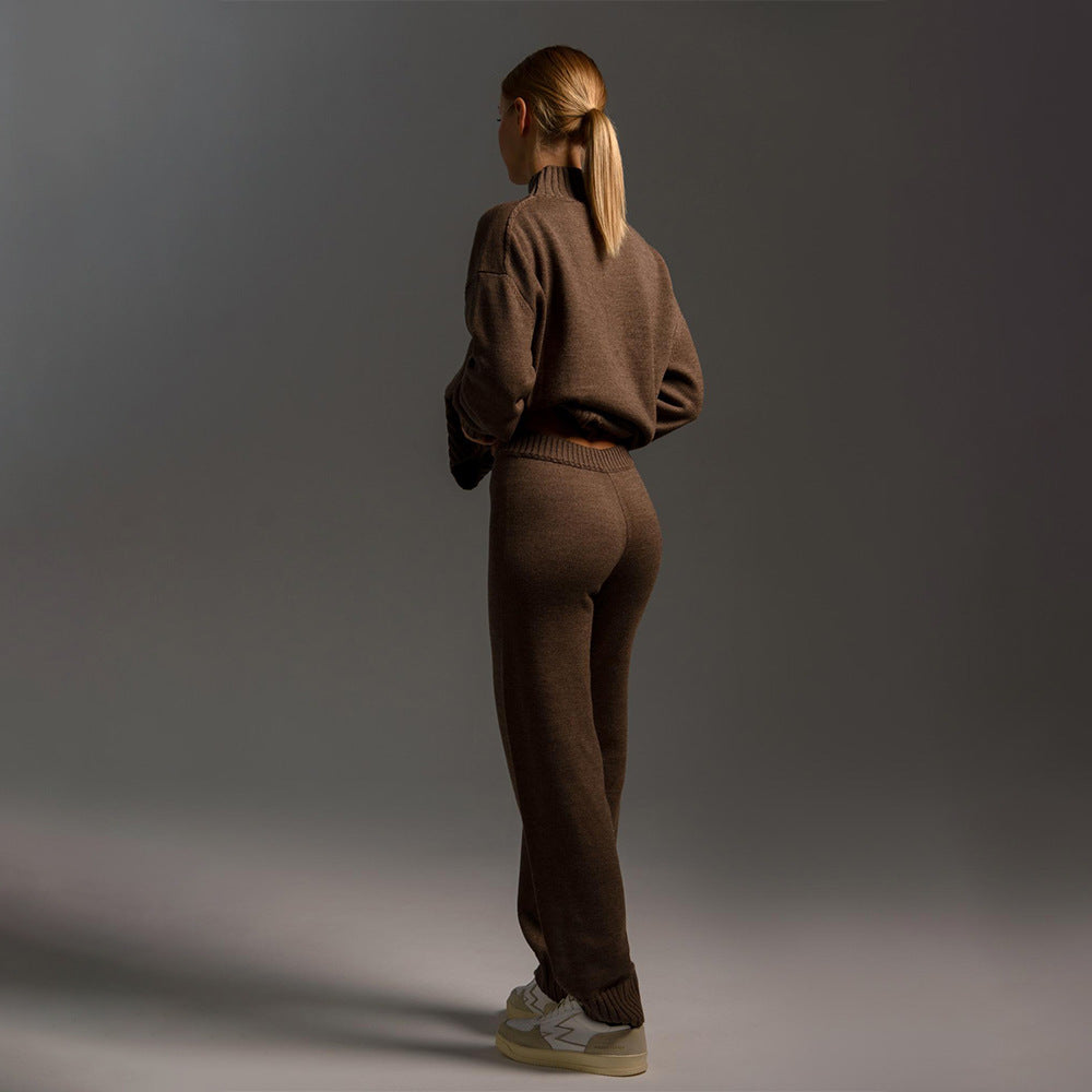 Damen Steckpullover und lässige Freizeithose Set Sovae
