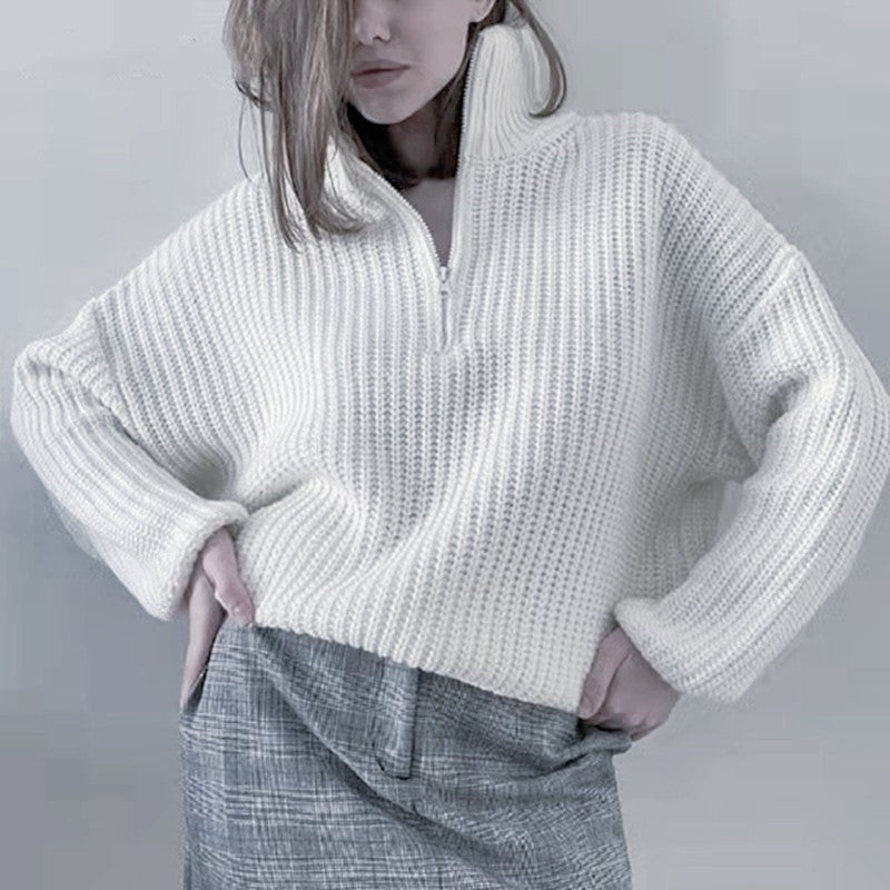 Damen schicker Pullover im lässigen Strickstil Sovae