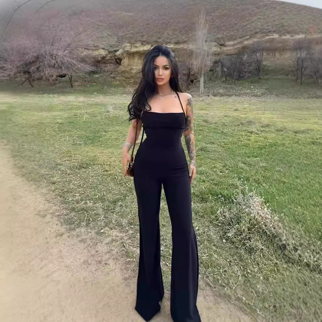 Damen Elegantes Jumpsuit mit weitem Bein Sovae