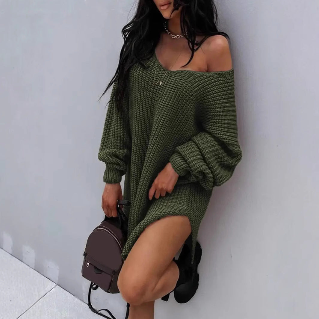 Damen Oversize Strickpullover Sovae