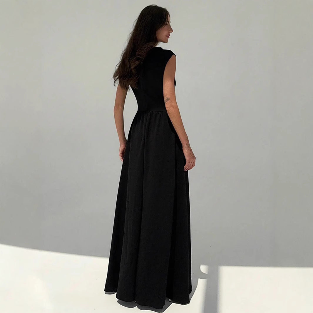 Damen Maxikleid mit hohen Seitenschlitzen Sovae