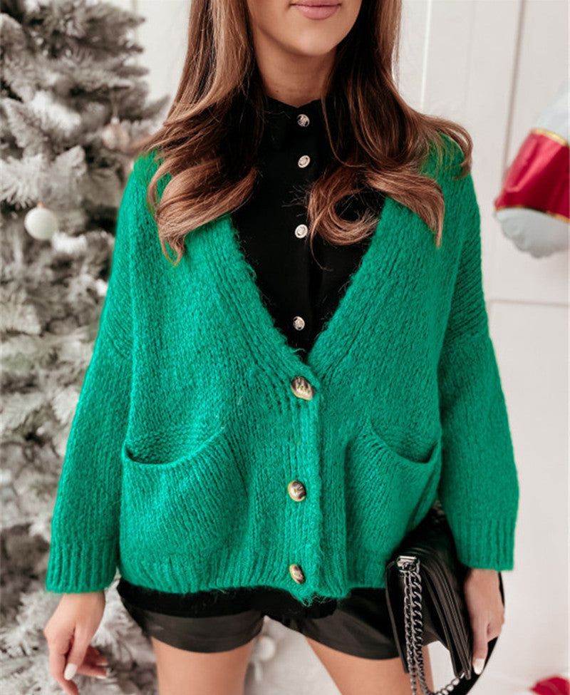 Damen lässiger Strickjacke Sovae