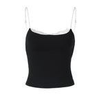 Damen Spaghettiträger Shirt mit Spitze Sovae