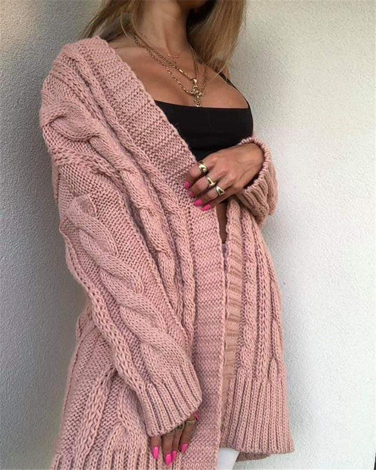 Damen Großer Oversized Strickpullover Sovae
