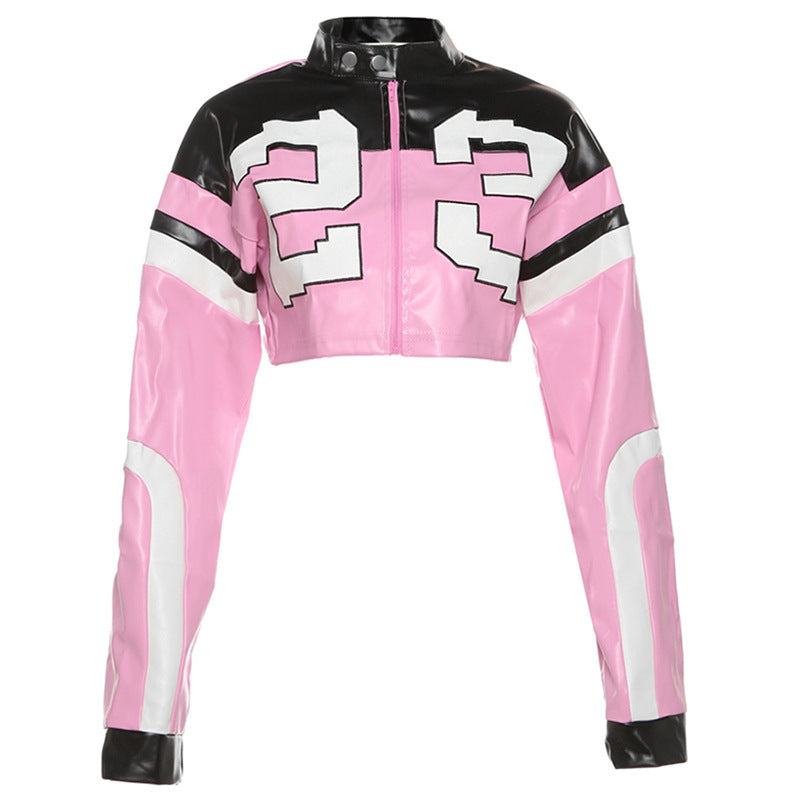 Damen Trendige cropped Jacke Sovae