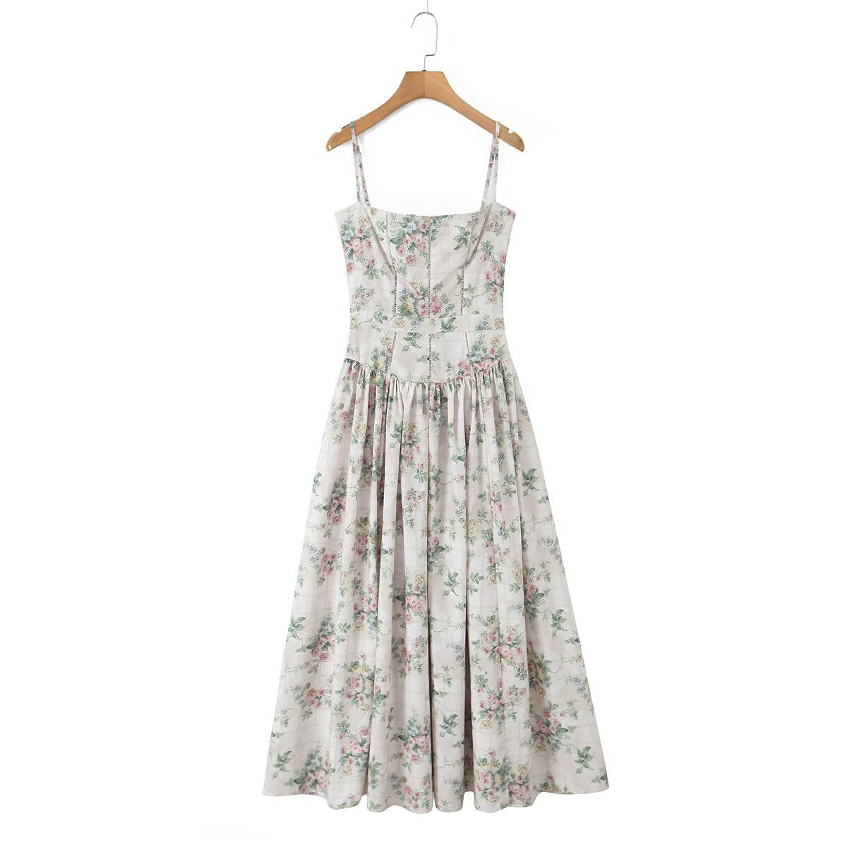 Damen Maxikleid mit floralen Stickereien und luftiger Silhouette Sovae