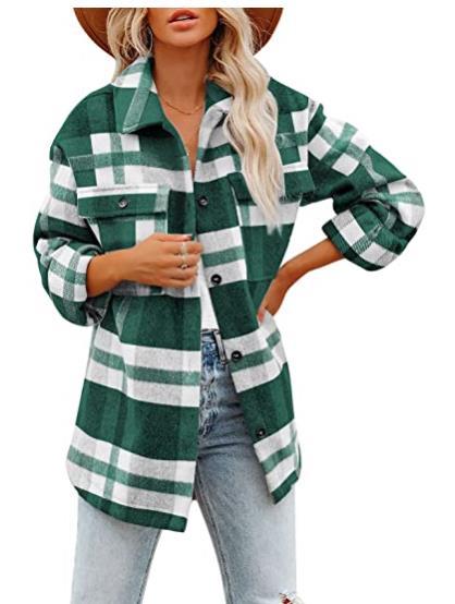 Damen Karierter Übergangsjacke Sovae