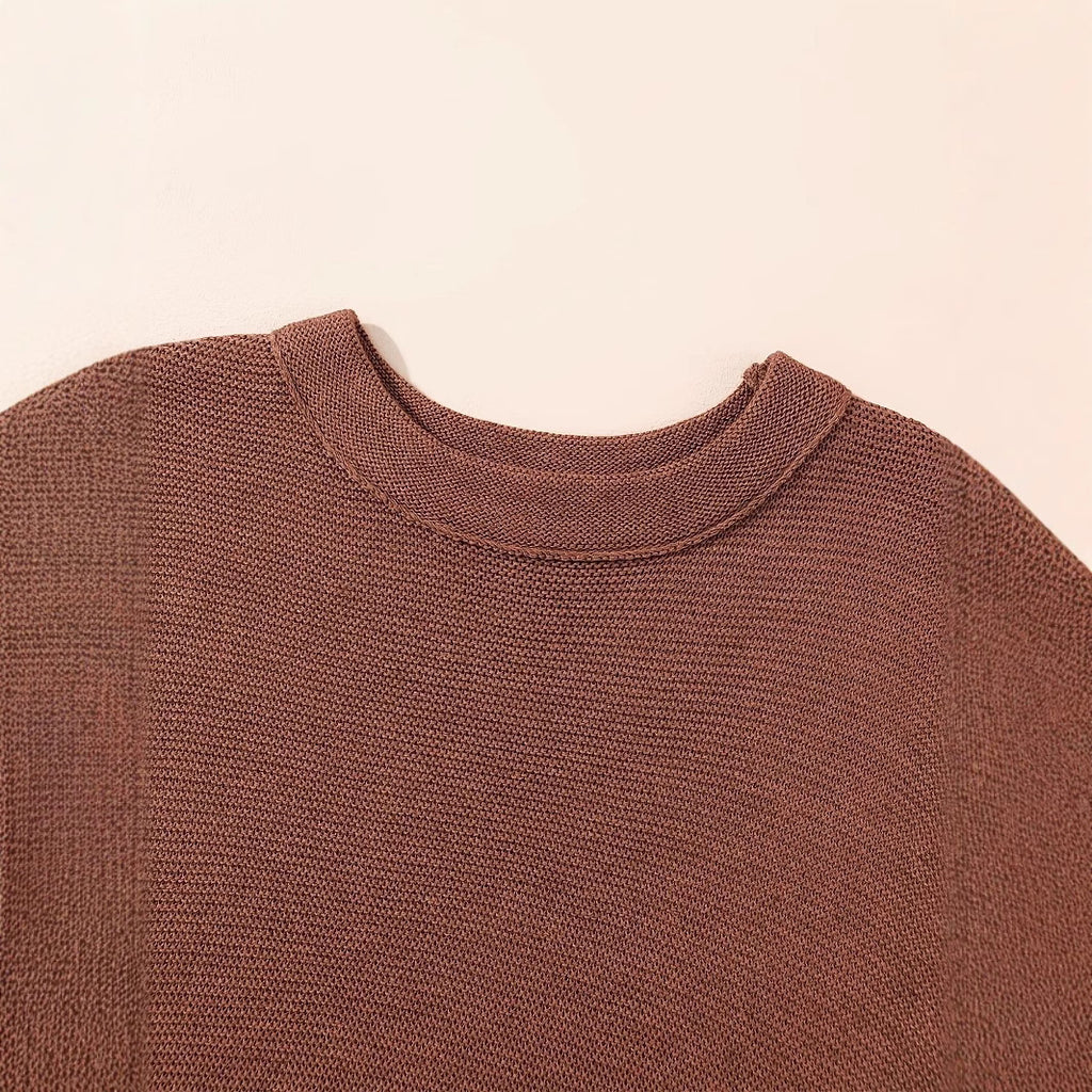Damen lässiger Strickpullover Sovae