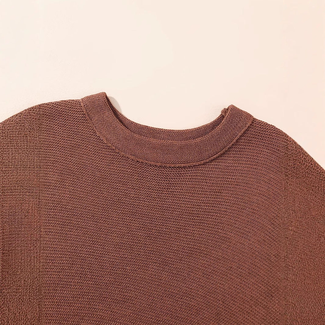Damen lässiger Strickpullover Sovae