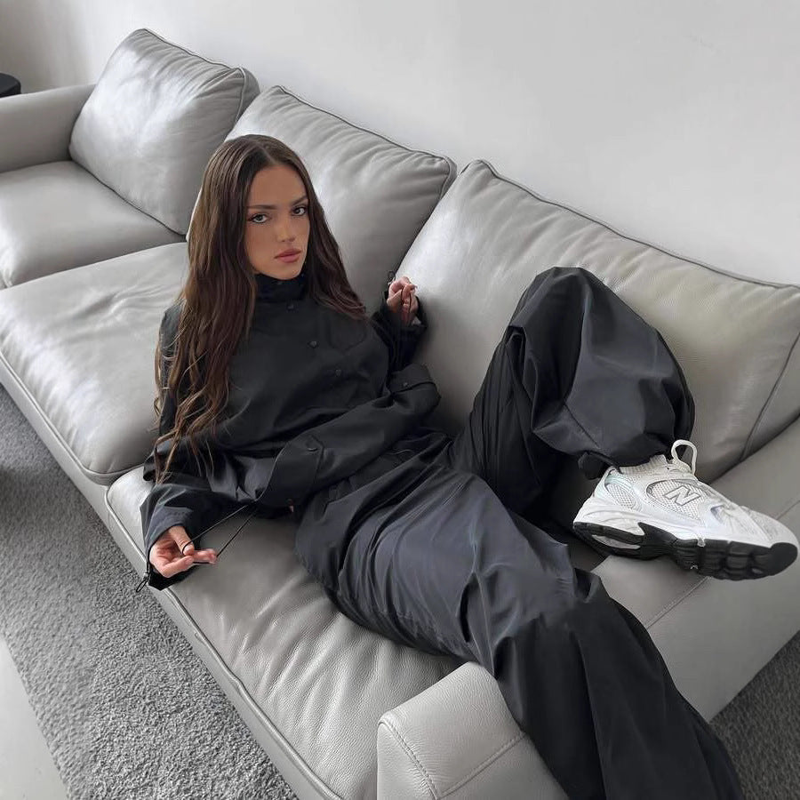 Damen modische und leichte Windjacke mit Kapuze Sovae