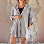 Damen lässige Zip-Hoodie-Jacke mit Taschen Sovae