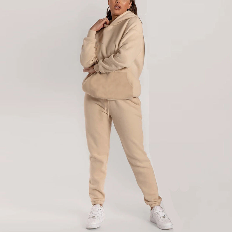 Damen gemütliches Fleece-Hoodie- und Jogginghosen-Set Sovae