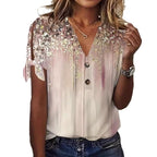 Damen elegante Bluse mit funkelndem Akzent Sovae