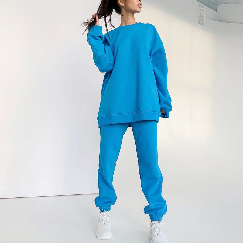 Damen lässiges und bequemes Oversized-Fleece-Set Sovae