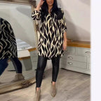 Damen Tunika mit raffiniertem Wellenmuster Sovae