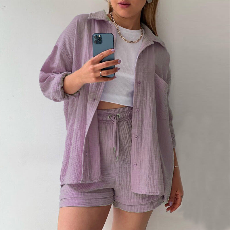 Damen lässiges Oversize-Hemd mit kurzem Schnitt und praktischen Taschen Sovae