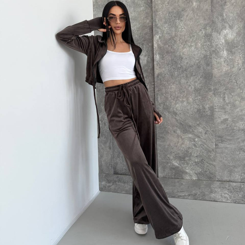Damen entspannter Fleece-Loungewear-Anzug Sovae